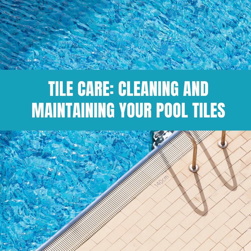 Pool tiles being gently cleaned with a soft brush, illustrating the importance of regular maintenance to keep them looking pristine.