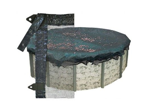 GPC Winter Covers 24' Round Leaf Guard for Above Ground Pools with 3' Overlap - AquaDoc