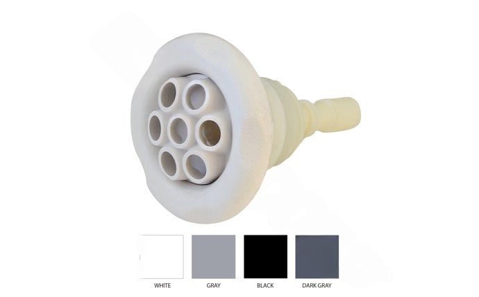 Waterway™ Poly Storm 229 - 8031 3 - 3/8" Black Massage Gunite Jet Internal with 5 - Scallop - AquaDoc