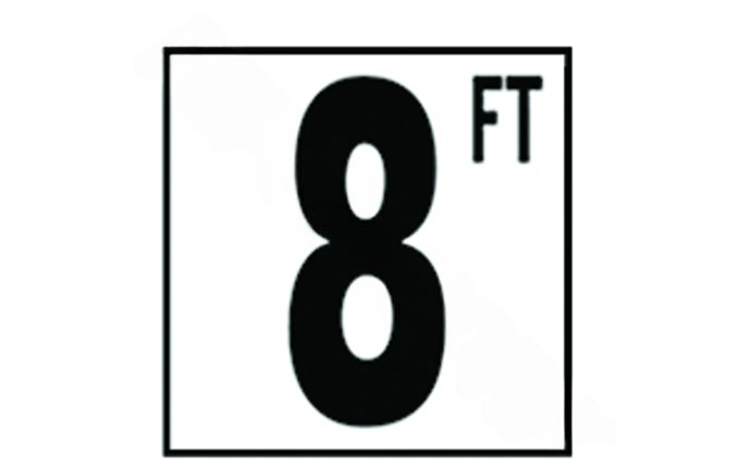 NPT DM51 - 2080 5" Smooth 8 Ft Depth Marker - AquaDoc