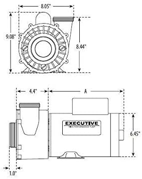 Waterway Executive 56 Frame Spa Pump 3 HP 230V 3721221 - 1D - AquaDoc