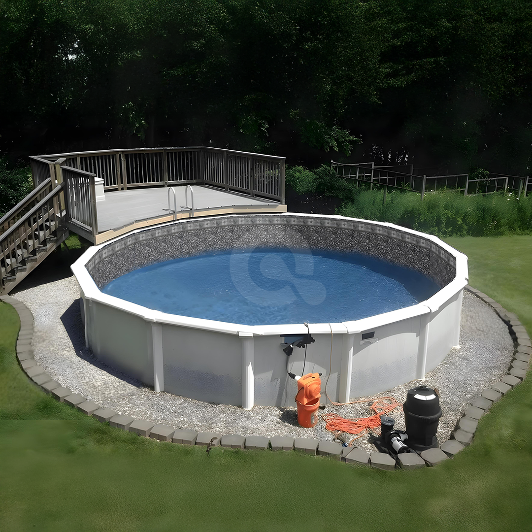 Luvari™ Liners LA5RB2700SB4PRX 27' Stonebraid Prism Round Above Ground EZ-Bead Vinyl Liner with 54" Wall