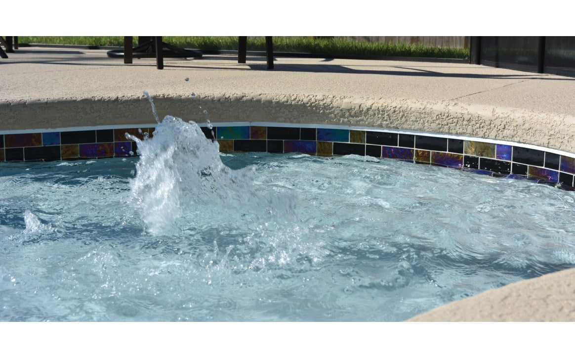 Mixed Size Twilight Glass Tile Blends Black