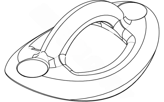 American Granby HOE2 Oval Chrome Plated Brass Curved Coping Mount Anchor 2 per Set 6 Sets per Pack - AquaDoc