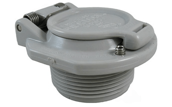 AquaStar Pool Products VLK15T04 1 - 1/2" MPT Blue Safety Vacuum Lock Wall Fitting - AquaDoc