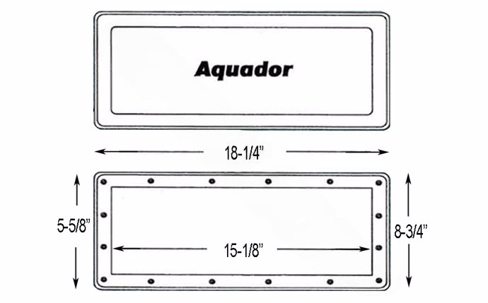Aquador 1010 Skimmer Faceplate and Lid for winterization