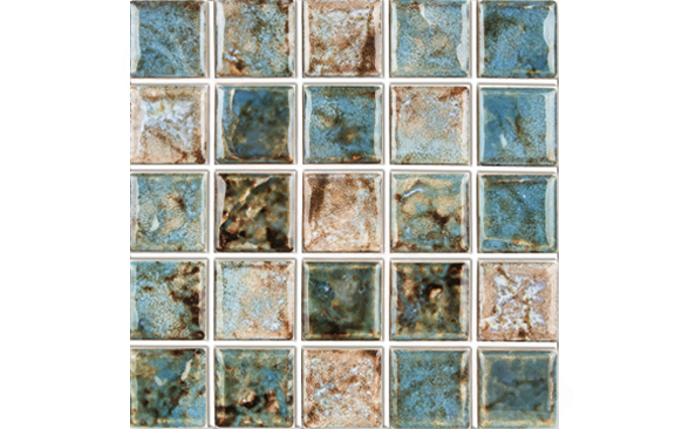 Baroque Turquoise Glossy Tile for Pool and Spa