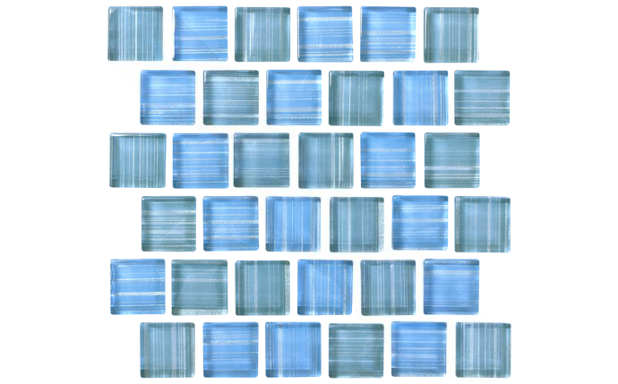Brisk Blue 1" x 1" glass tile for pools and spas