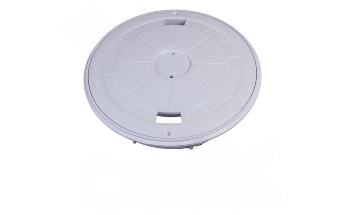 CMP Round Skimmer Cover and Collar in Gray for pools