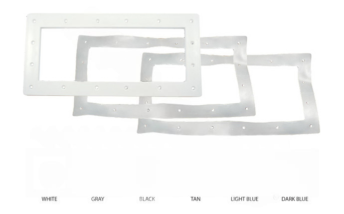 Front view of CMP Tan Wide Mouth Vinyl Skimmer Faceplate Kit
