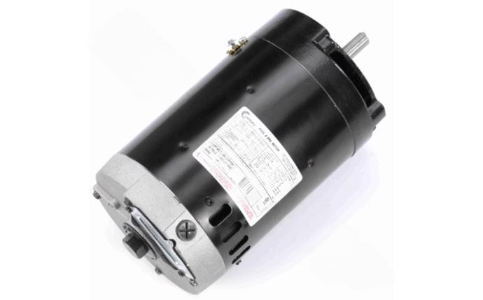 Century 3HP Pool Pump Motor with black frame and open drip-proof enclosure