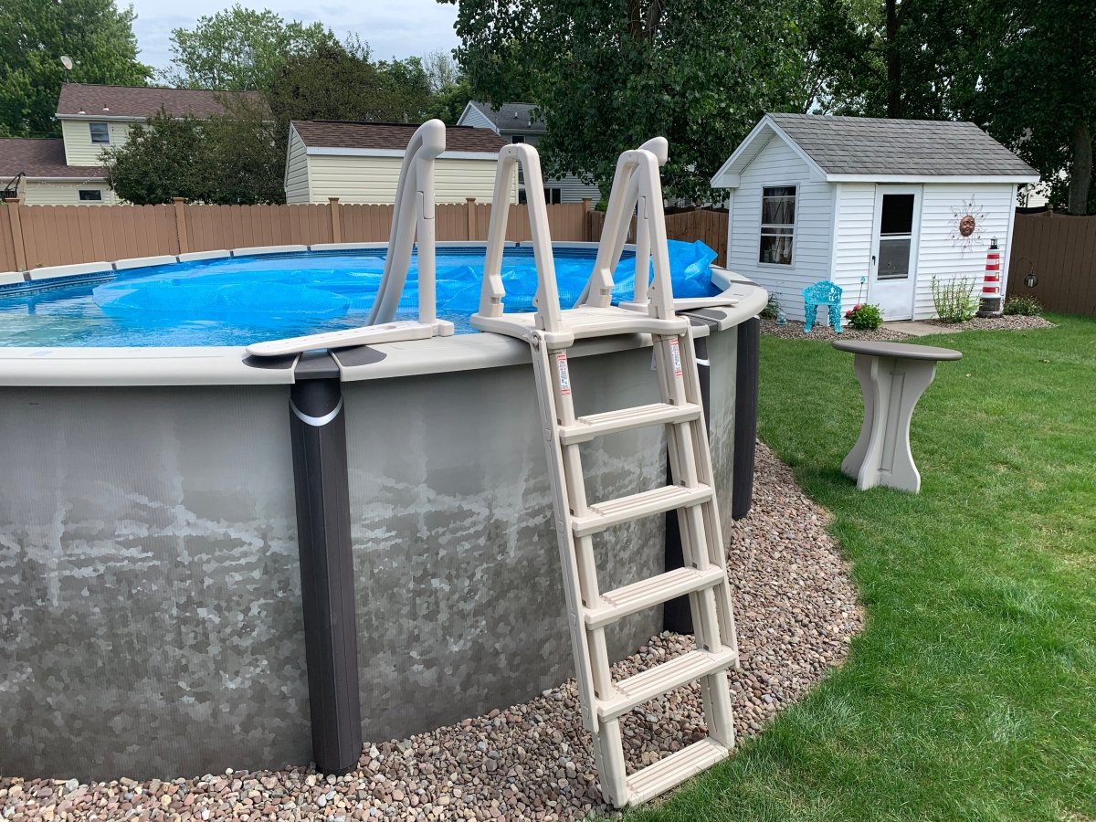 Confer Plastics Ground - to - Step 48" - 54" Above Ground Pools Entry Ladder for Use with CCX - AG ONLY 8100X - AquaDoc