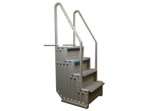 Confer Plastics Warm Gray In - Pool Steps for Above Ground Pools with Flat Bottoms STEP - 1X - AquaDoc