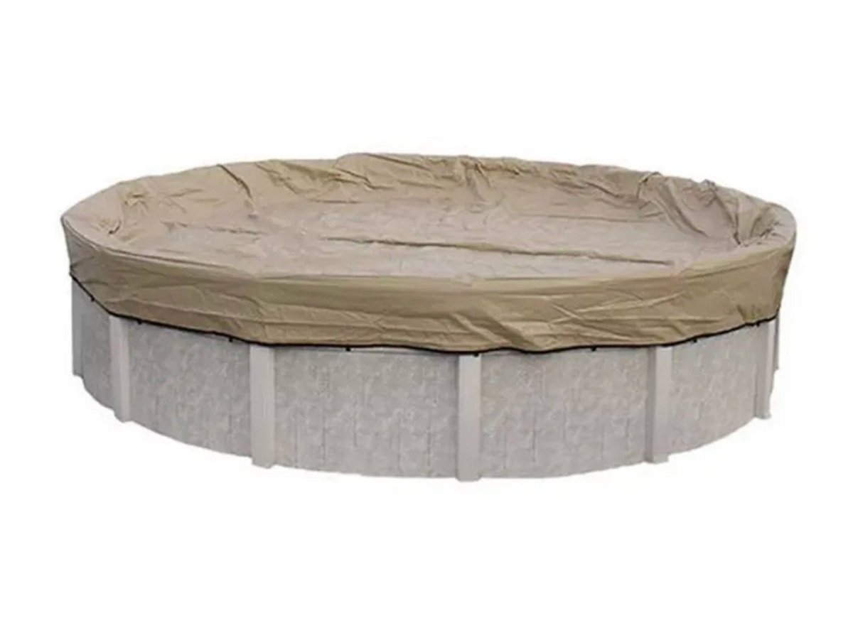 GPC Winter Covers 15' Blue/Black Round Winter Cover with 4' Overlap 8819ABB - AquaDoc