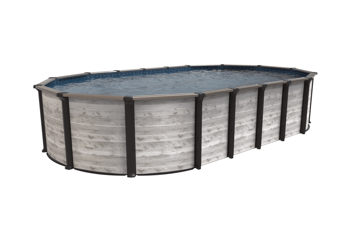 Costa CONC16325SWL 16' x 32' Oval NBS 52" Above Ground Pool Kit with Skimmer - AquaDoc