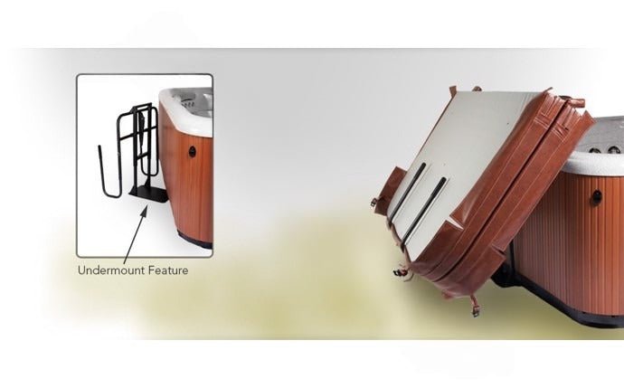 Cover Valet Cover Caddy Premium Undermount Hot Tub Cover Lifter – Aluminum Construction with Gas Spring Assist - AquaDoc