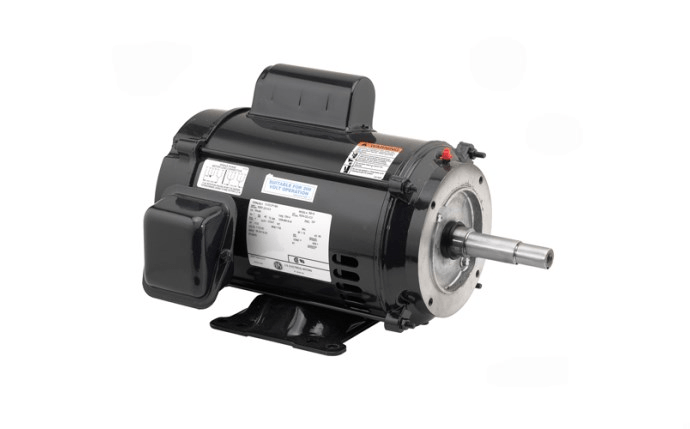 Close Coupled Open Drip Proof Commercial Pump Motor 1 Phase 184JM 3 HP 115/230V - AquaDoc