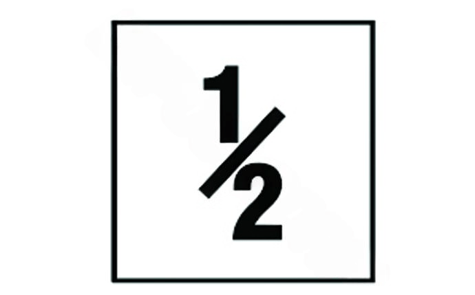 DM41 - 1005 1/2' Standard Number Smooth Tile Depth Marker - AquaDoc