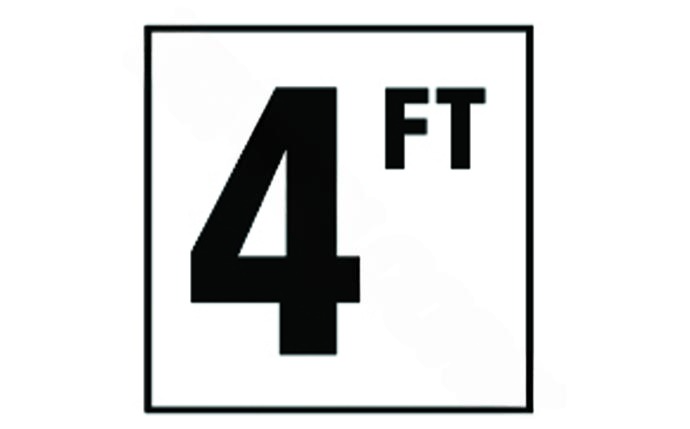 4 Inch Number on Smooth Tile