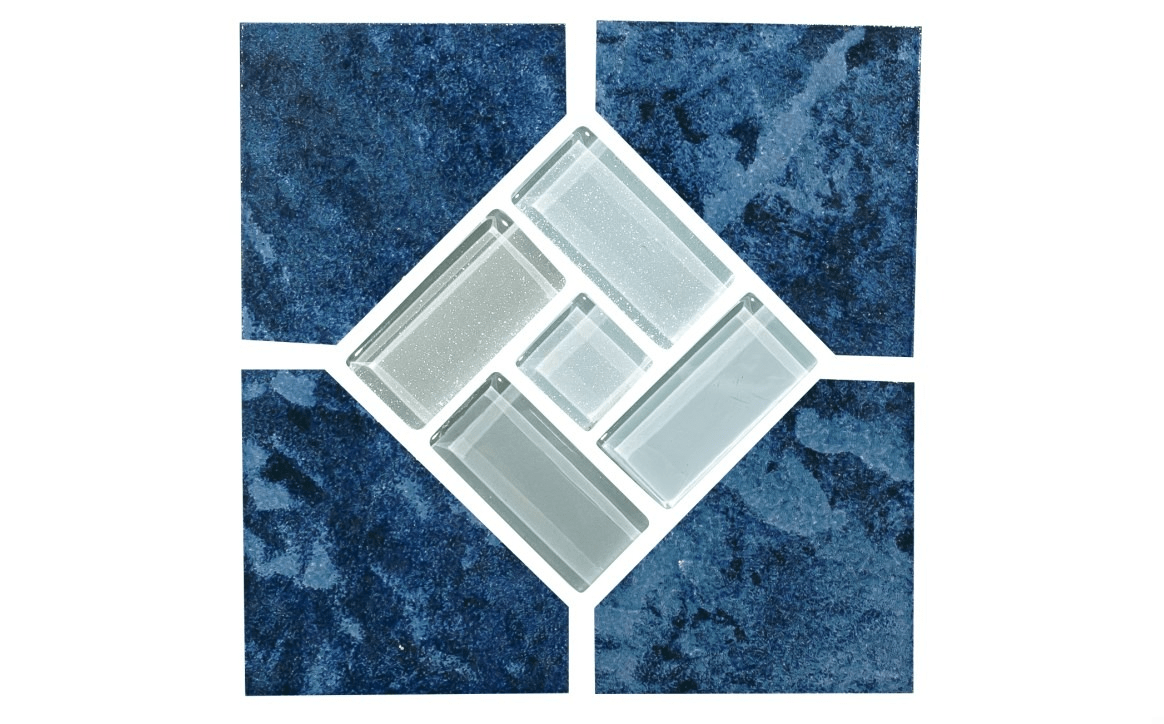 NPT® SEA - Royal 6" x 6" Deco Porcelain Tile Royal Blue - AquaDoc