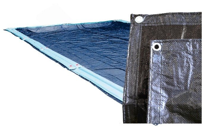 GPC Winter Covers 21' x 41' Blue/Black Unbound Rectangular IG Winter Cover for 16' x 36' Rect Pool - AquaDoc