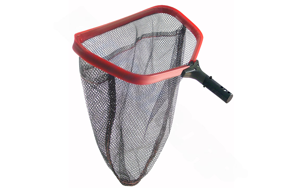 Soft open mesh bag traps leaves and large debris efficiently