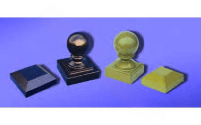 DSI 2" Black Standard Flat Post Fence Cap 148998TBK - AquaDoc