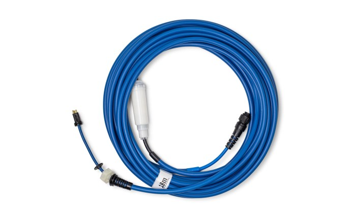 Dolphin Cleaners 60' 3 Wire Replacement Blue Cable and Swivel Assembly for Robotic Pool Cleaners