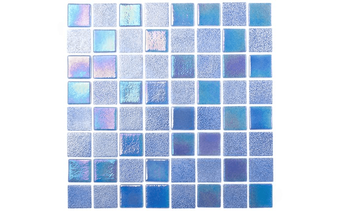 NPT OPL - SKY 1 1/2" x 1 1/2" Opal Sky Blue Pool Tile - AquaDoc