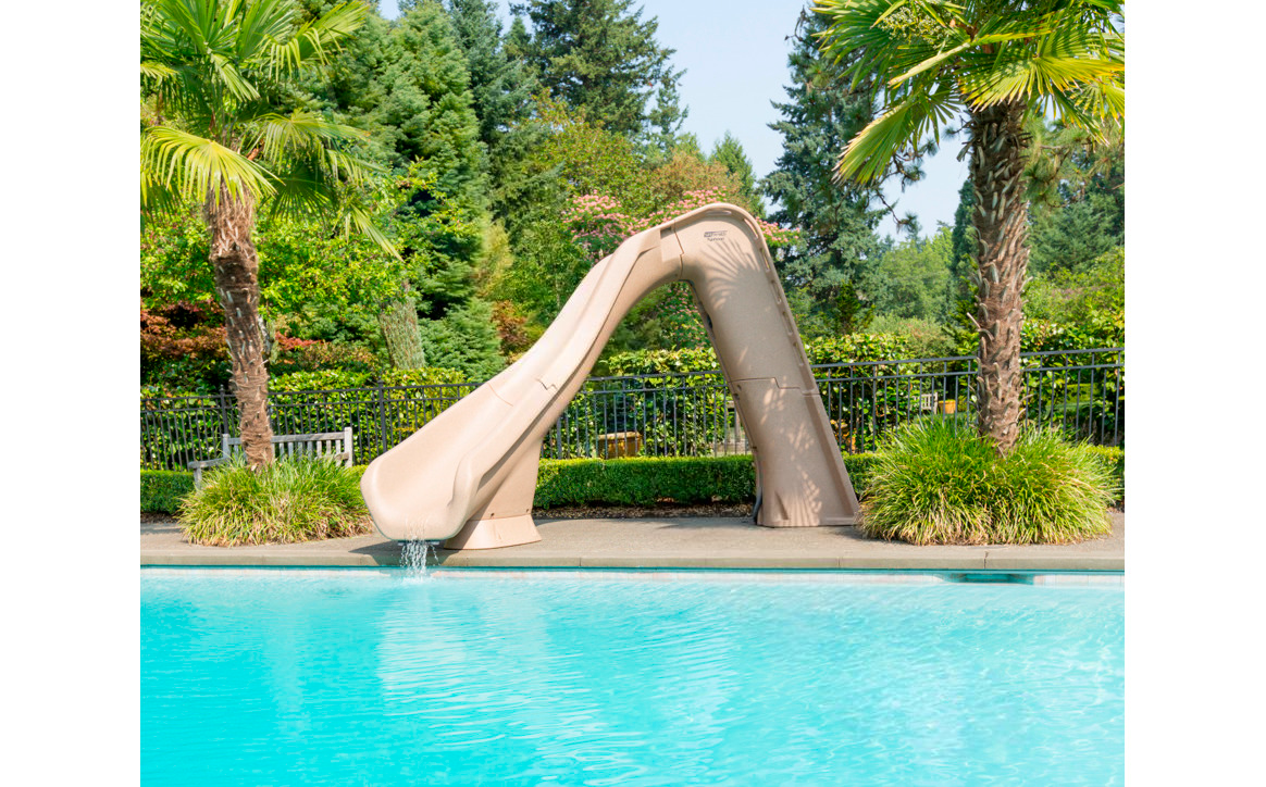 S.R. Smith Typhoon Left Turn Pool Slide in Sandstone