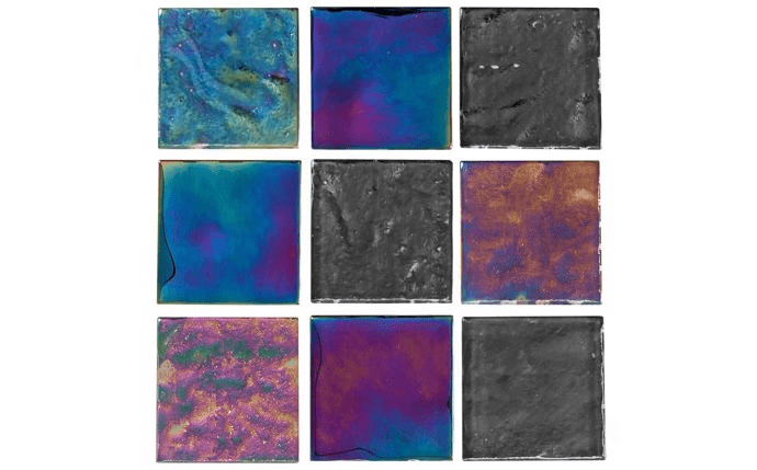 NPT 2" x 2" Equinox Textured Glass Tile Multicolor EQX - AURORA2X2 - AquaDoc