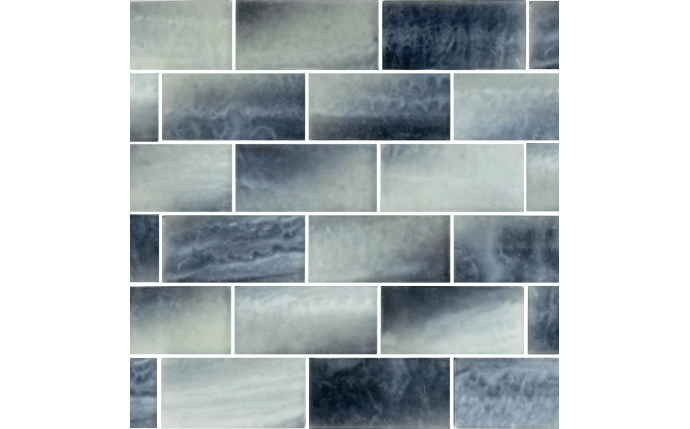 NPT 2" x 4" Subway Glass Tile Blends Frosted Night GS84896K5 - AquaDoc