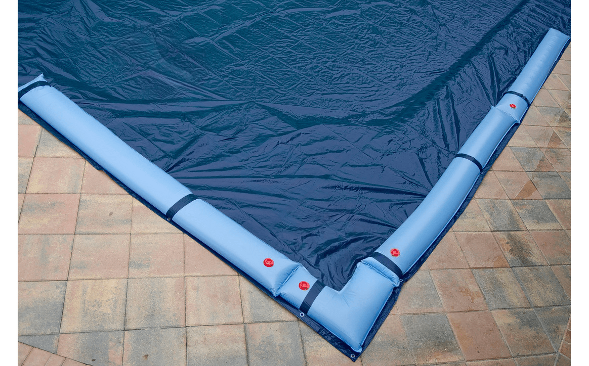 GPC Winter Covers 20' x 45' Blue/Black Rectangle Solid Winter Pool Cover for Above Ground Pool - AquaDoc