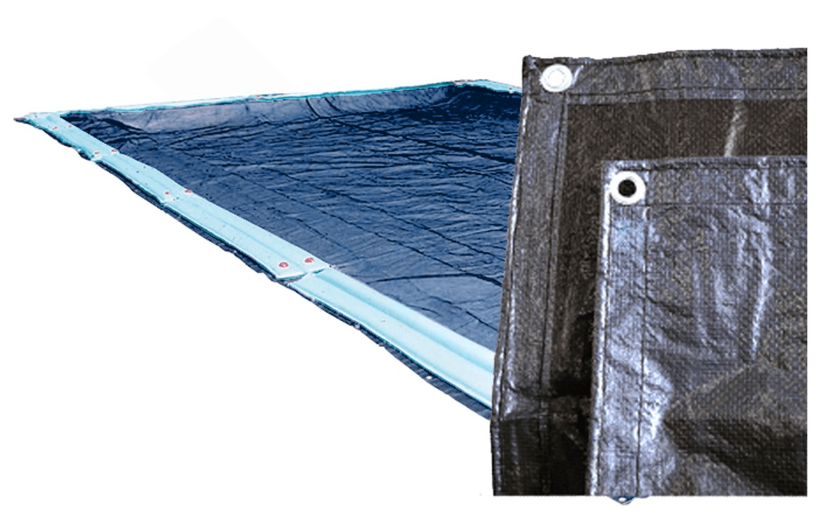 GPC Winter Covers 23' x 41' Blue/Black Unbound Rectangular IG Winter Cover for 18' x 36' Rect Pool - AquaDoc