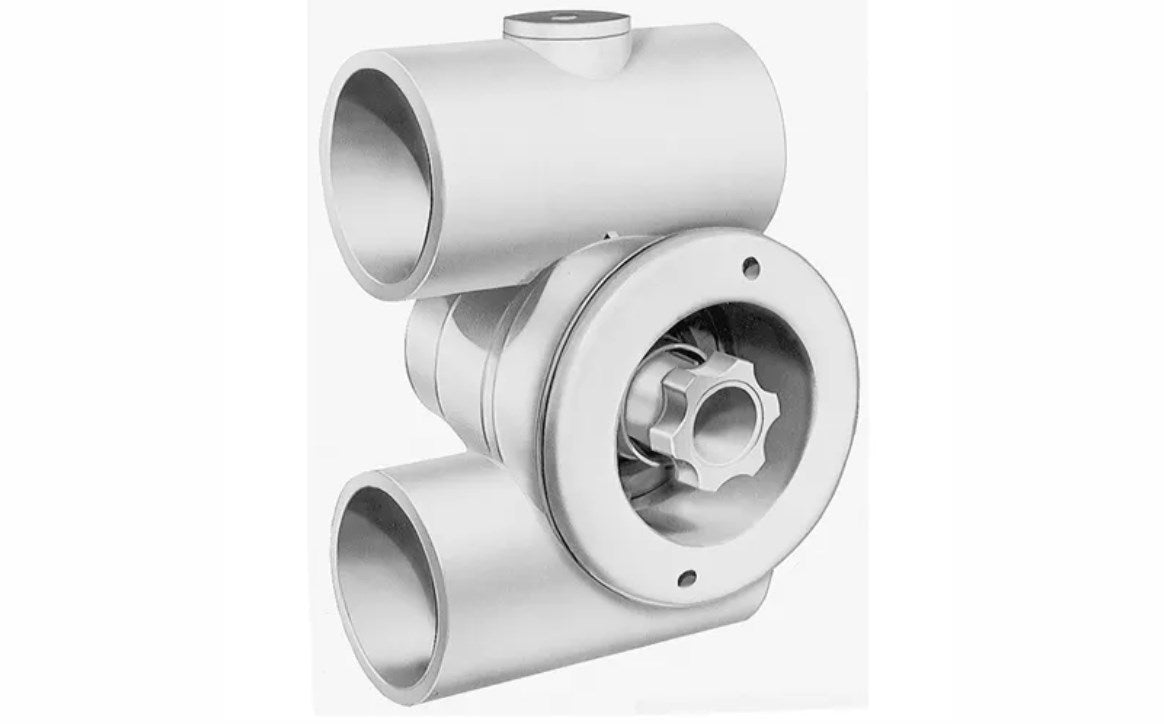 1 1/2" x 1 1/2" Dark Grey JetAir III Jet Body with Bulkhead