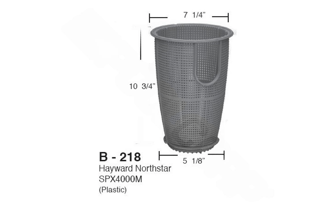 Super - Pro B - 218 Hayward Northstar Pump Plastic Basket - AquaDoc