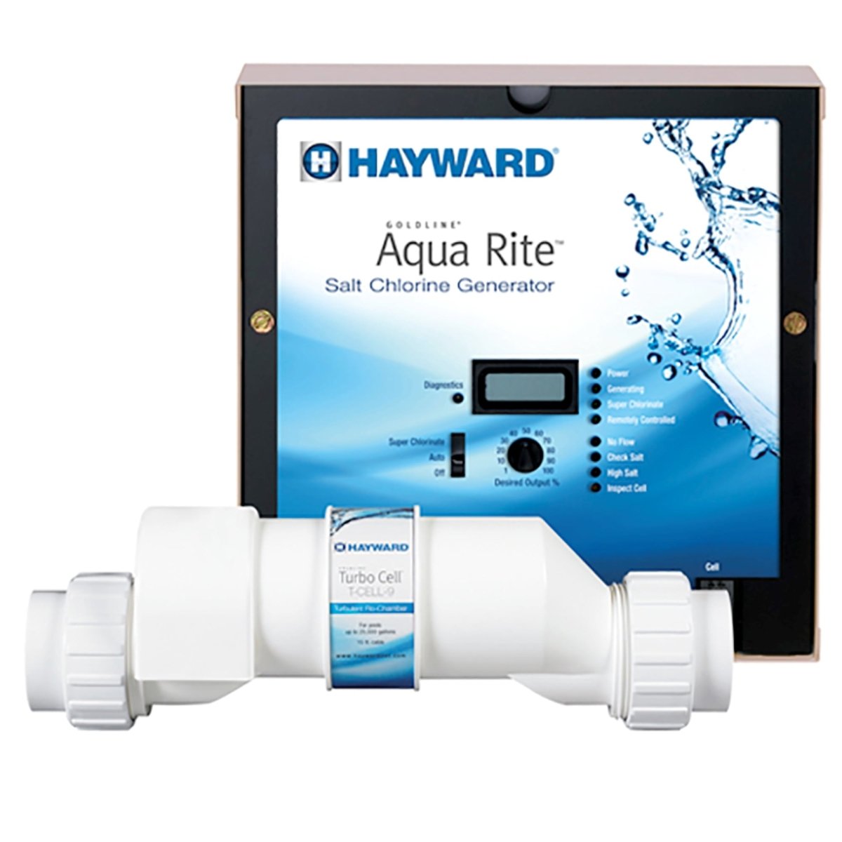 Hayward AquaRite® W3AQR3 Salt Chlorine Generator with TurboCell 15K gal - AquaDoc