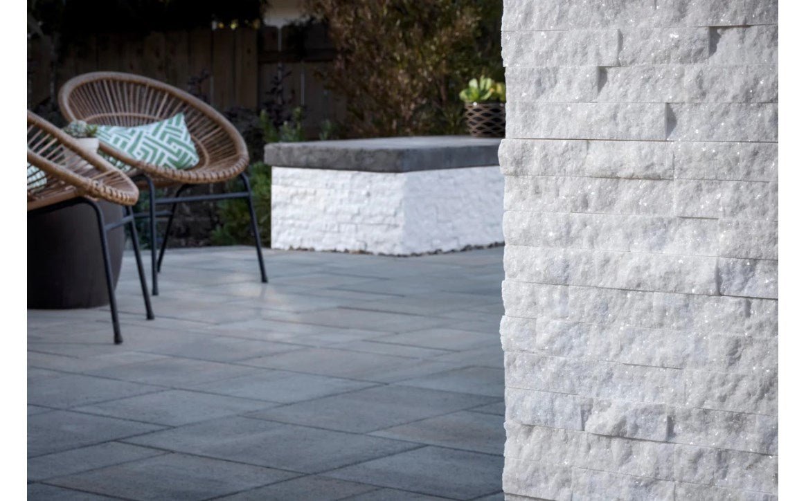 NPT VNM - BLANCO CRN 6" x 23 5/8" Ledger Panel Split Face Corner Tile White - AquaDoc
