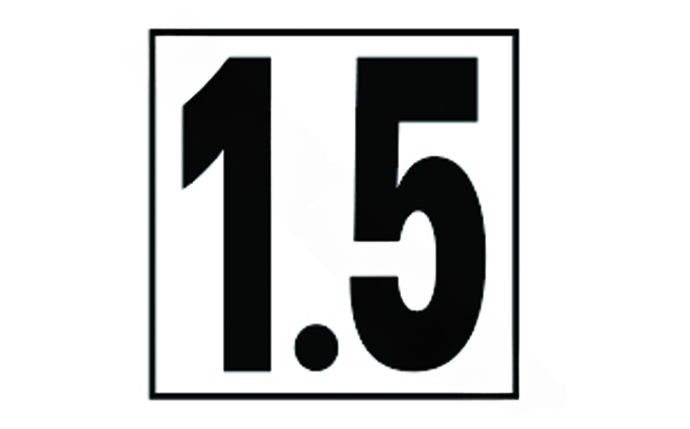 Front view of NPT DM52-423 5" Non-Skid Metric 1.5 Depth Marker
