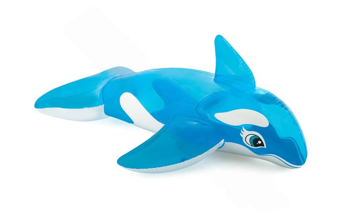 Intex Lil' Whale Ride-On Pool Float in a pool