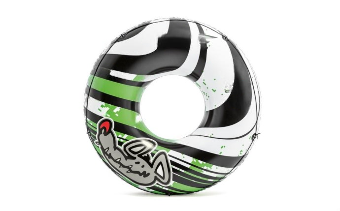 Intex River Rat® Swim Tube with bold stripes and cartoon rat design