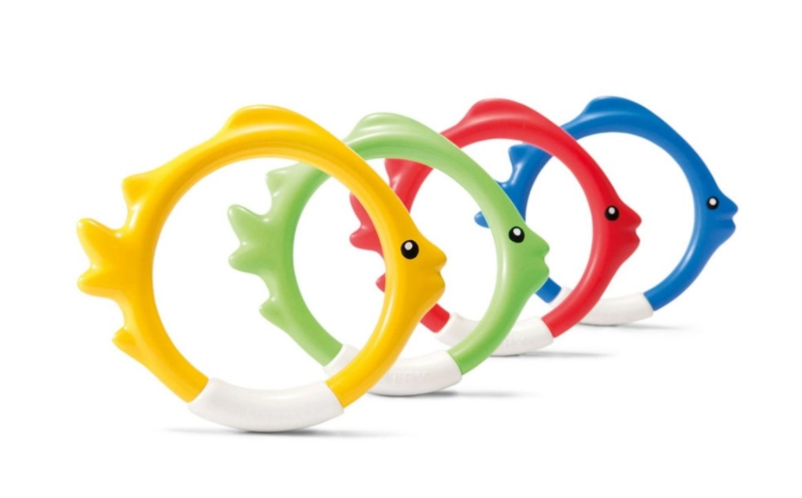 Intex Underwater Fish Rings in bright colors