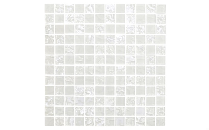 NPT 1" x 1" Iridescent Glass Tile Snowdrift KAI - SNOWDRIFT - AquaDoc