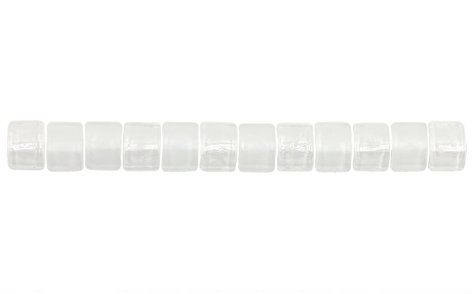 NPT 1/4" Round Iridescent Glass Tile Trim Snowdrift KAI - SNOWDRIFT 1/4RD - AquaDoc