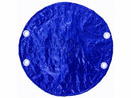 Midwest Canvas 12' x 23' winter cover fully spread over an oval pool