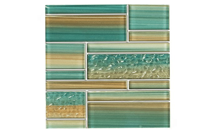 NPT Bamboo Glass Blend Random Aqua Marine Tile CVKBGBR4 - AquaDoc