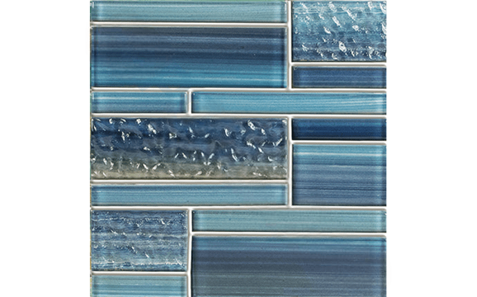 NPT Bamboo Glass Blend Random Tile Cloud Blue CVKBGBR1 - AquaDoc