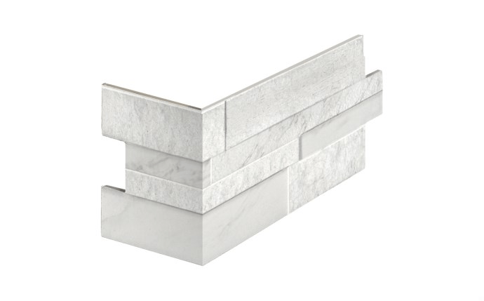 NPT Carrara Stone Look Tile Corner Bianco White CRA - BIANCO CNR - AquaDoc