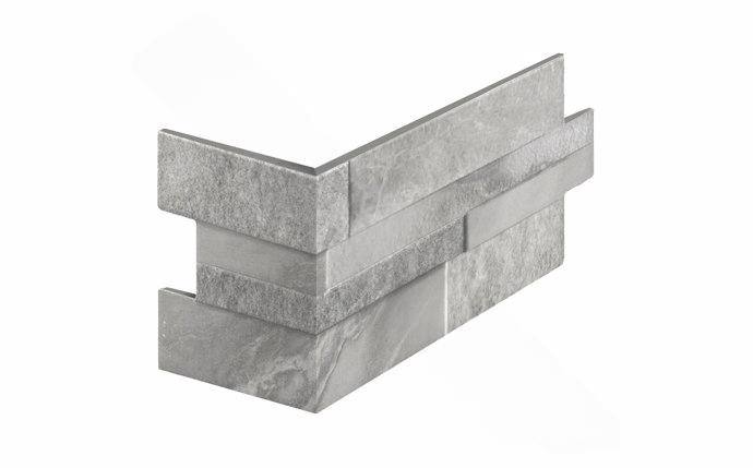 NPT Carrara Stone Look Tile Corner Grigio Gray CRA - GRIGIO CNR - AquaDoc