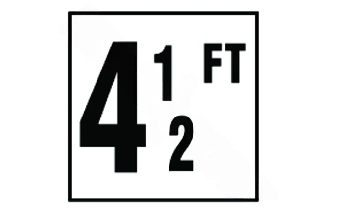 NPT DM42-2045 4.5 FT Non-Skid Pool Depth Marker